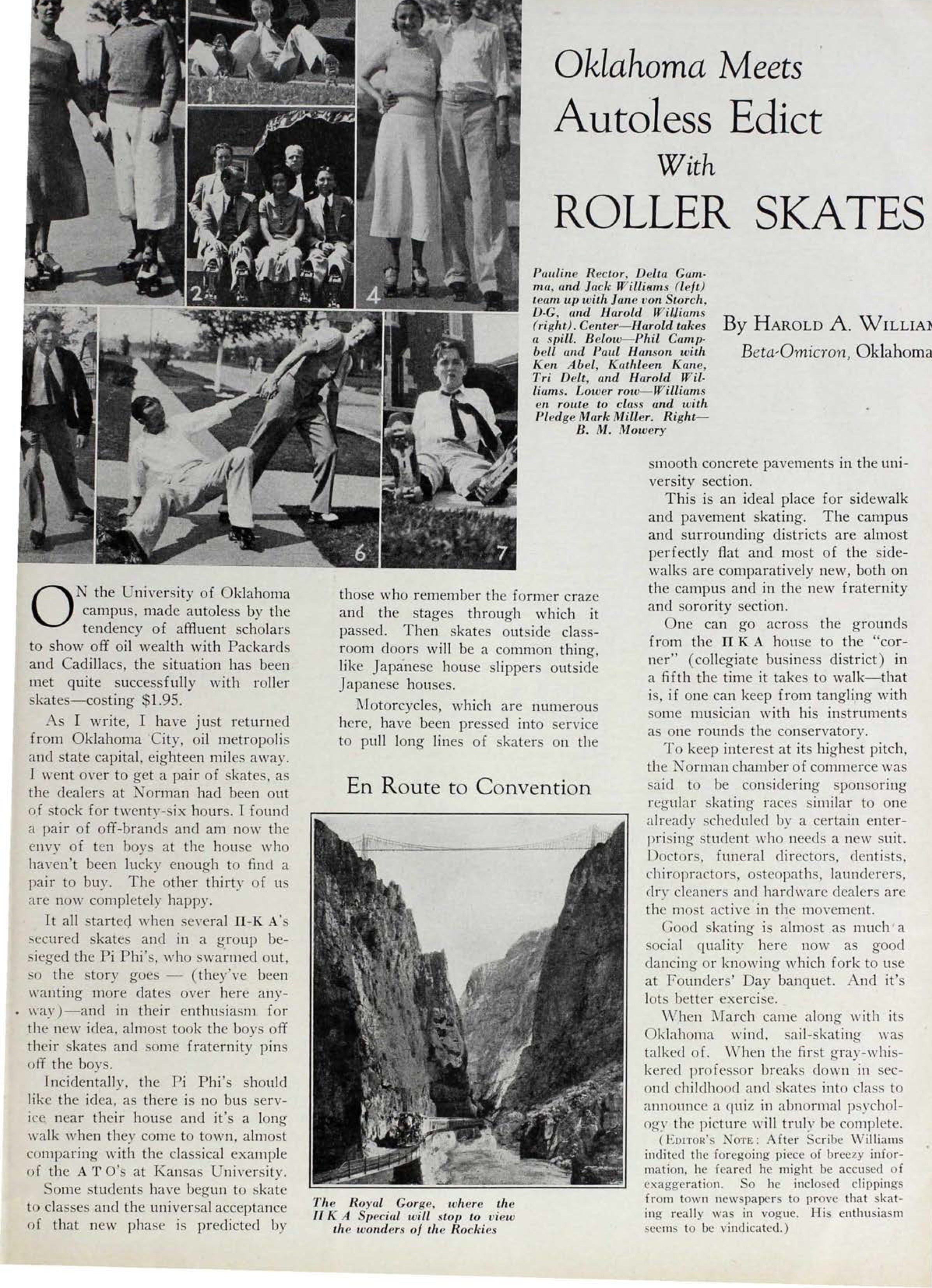 Oklahoma Meets Autoless Edict With Roller Skates